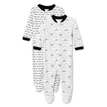 George Infants' 2-Piece Footed Sleeper Pack